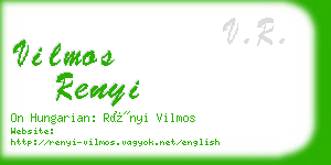 vilmos renyi business card